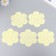 The workpiece of Foamiran "Flower Curly" 10x9.5 cm set 5 pcs. Directly yellow