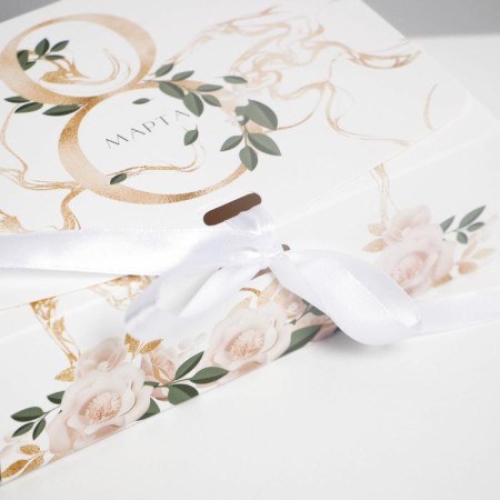 Gift folding box, packaging, “March 8, gold”, 16.5 x 12.5 x 5 cm-2