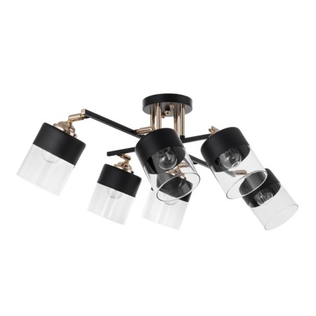 Dominica chandelier 6he27 40W black and gold 55x42x27 cm