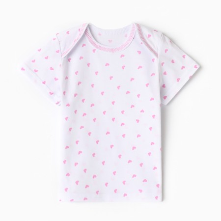 Children's T -shirt, white color/hearts, height 80