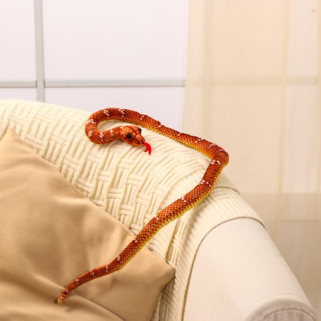 Soft toy "Snake", 19 cm/80 cm, brown color-4