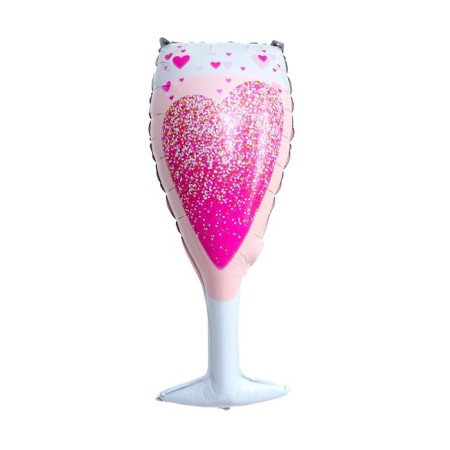 Foil ball 35 "Glass with heart"