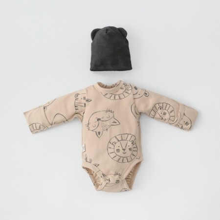 Kinderlitto Children's Kinderlitto kit, 3 objects, print animals, height 68-74 cm-2