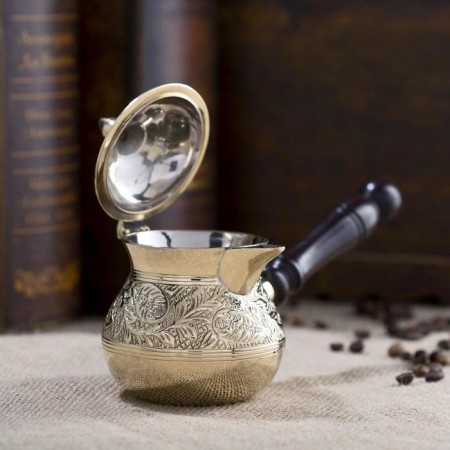 Turk with a lid "Golden Patterns" Brass 250 ml-1
