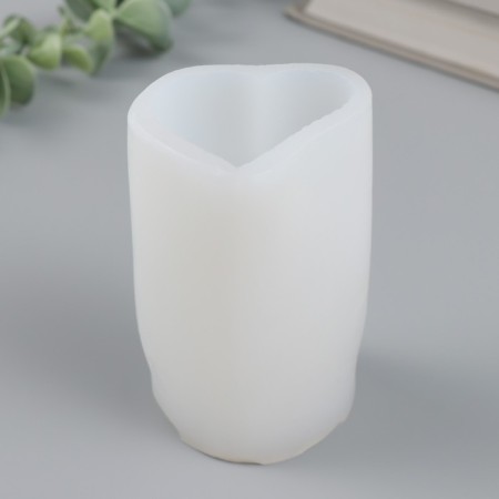 Mold silicone for a candle "Heart. Column" 6x5.7x10 cm-1