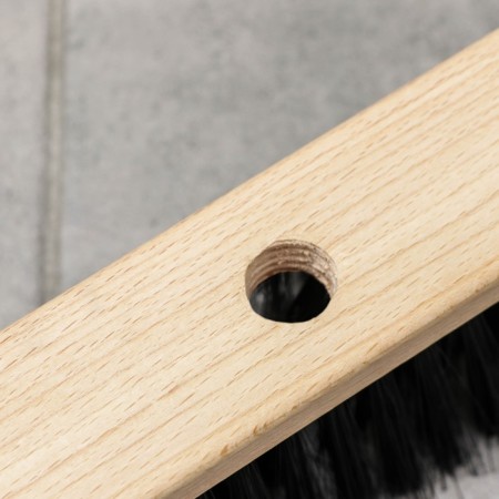 Shcheste for sweeping the floor, with Euro -cutting, 28 × 5 × 1.6 cm, 80 bundles, beech, synthetic bristles-2