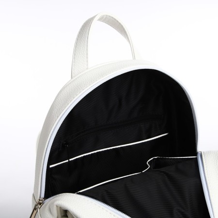 Women's backpack city, Textura, white color-4