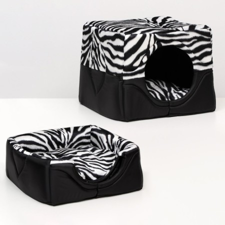 Transformer house square 43 x 43 x 34 cm, zebra coloring