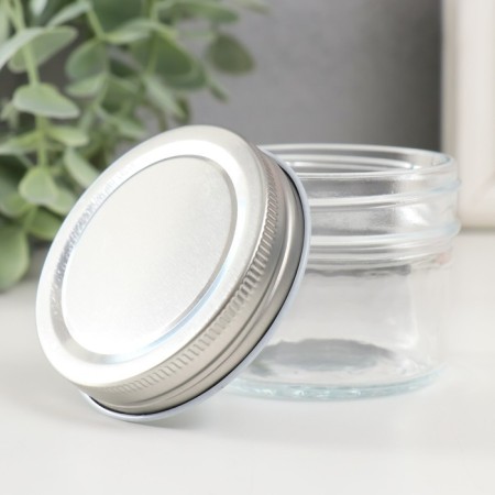Bank for candles glass with a “transparency” lid 100 ml 7x7x5.5 cm-1