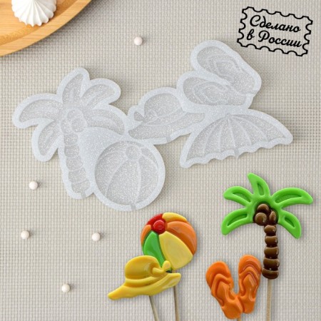 Silicone Mold for Collance and Chocolate "Beach Mix", the color is transparent