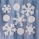 Glass Stick "White Snowflake" (set 9 pcs) 18.5x18.5 cm