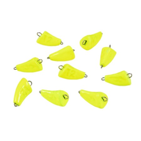 Cargo bullet-excentric stained collapsible Yaman 10 pcs., 12 g, yellow