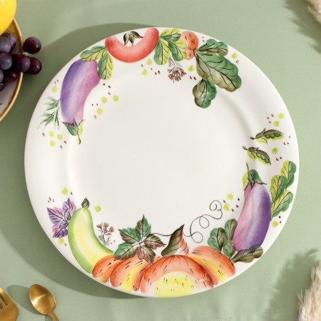 Large plate "Vegetables", 30 x 2.5 cm, Obukhova L. N.-1