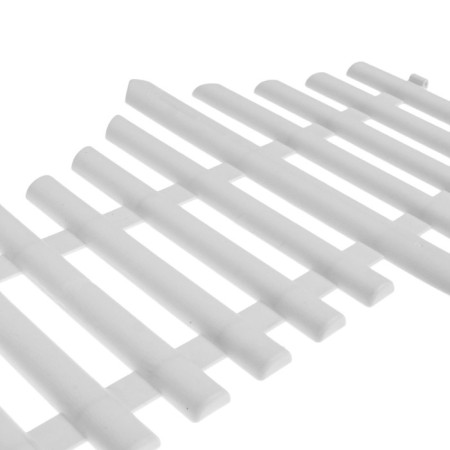 Decorative fence, 30 × 300 cm, 5 sections, plastic, white, Greengo-9
