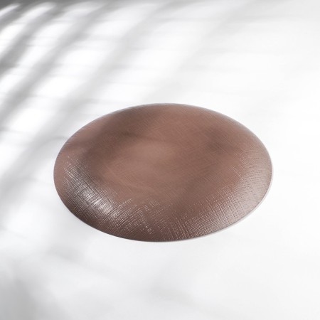 Mokko plate, glass, d = 21 cm, brown color-2