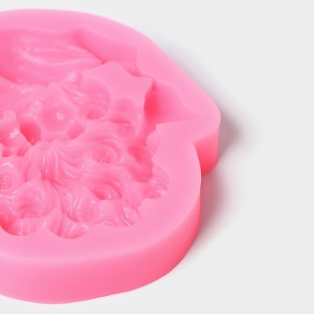 Mold "Santa", silicone, 8.2 × 7 × 1.5 cm, color mix-2