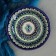 The plate of the Rishtan ceramics "Patterns", blue, deep, 20 cm