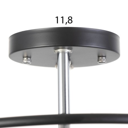 Chandelier "Drops" 3x60W E27 Black 49x49x25.5cm-6