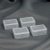 Containers for storing little things, 5.4 × 4.3 × 2.3 cm, 4 pcs, the color is transparent