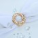 Pearl Circle clamp for the scarf, white color in gold