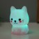 Nightlight "Cute cat" 2W LED LR44 pink 3.5x3x5.5cm