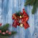 Christmas tree decoration "New Year's Style" Balt Brill, 13x13 cm, red