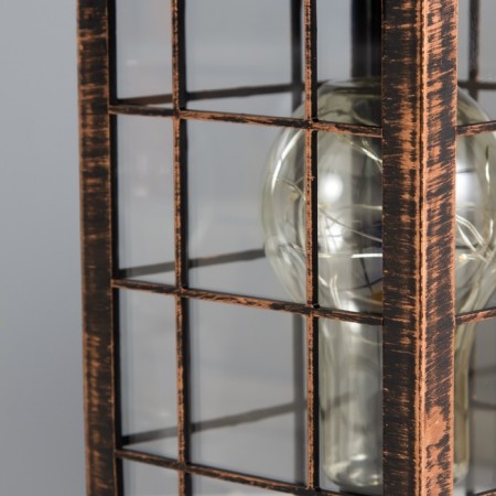 Nightlight "Loft Loft" LED black with a copper patina 13x13x31 cm Risalux-4