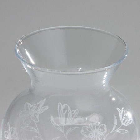 Vase for flowers "Flowers" glass, transparent, 26 cm.-3