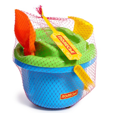 Sanding set No. 193: large bucket, large strainer, spatula, robbery), Mix color-7