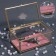 Organizer for storage "Crystal", with a lid, glass, 1 section, 14.5 × 9 × 8 cm, the color is transparent/copper/pink