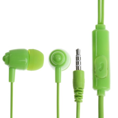 Perfeo Alto-M headphones, vacuum, microphone, 104 dB, 32 Ohm, 3.5 mm, 1.2 m, green
