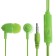 Perfeo Alto-M headphones, vacuum, microphone, 104 dB, 32 Ohm, 3.5 mm, 1.2 m, green