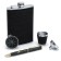 Gift set 5 in 1: Flaw 270 ml, keychain with compass, funnel, glass, 18 x 23