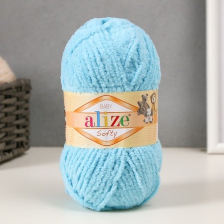 Yarn "Softy" 100% micropoliester 115m/50g (128 St. Biryuza)