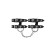 Single -layer handcuffs of two Pecado BDSM straps, genuine leather, black