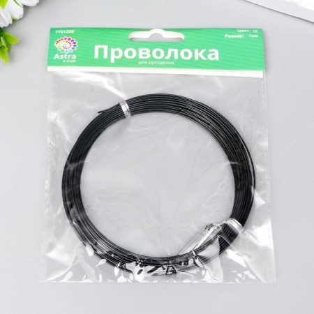Wire for needlework "Astra" 1 mm, 10 m, black-2