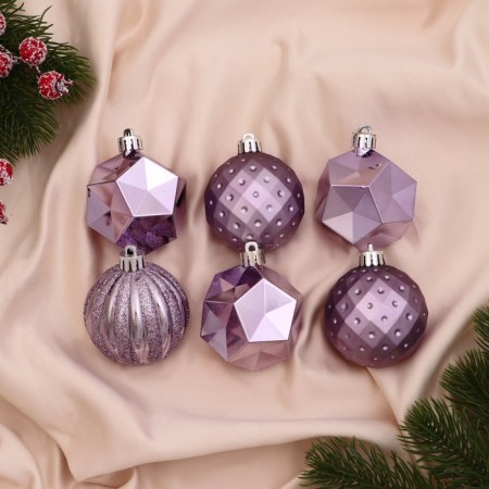 Set of balls plastic D-6 cm, 25 pcs "Isabelle" to the face, lilac