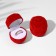 The case is velvet under the rose ring without leaves, 4.5 × 3.5, red color