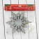 Christmas tree decoration "Snowflake - bright radiance" (set 2 pcs) 14 cm, gold silver
