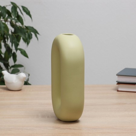 VAZA Ceramics Table "Lind" Green, 12x5x20 cm-2