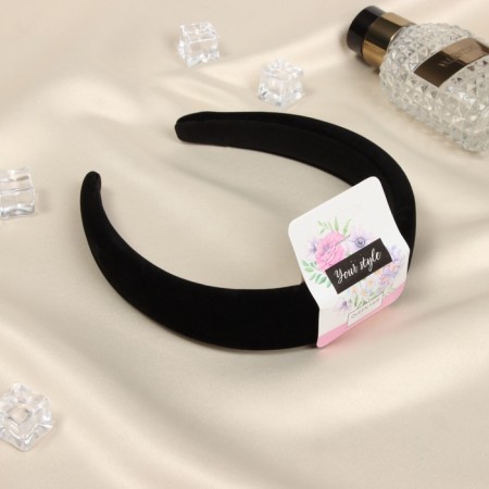 Hair rim "Jeannette" Classic velvet, 3 cm, black-1