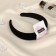 Hair rim "Jeannette" Classic velvet, 3 cm, black