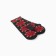 Double female mittens "ornament", black/red color, rn 18