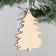 New Year's suspension "Christmas tree", beige, 7 cm + thread