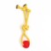 Cable toy with needle ball, mix of flowers