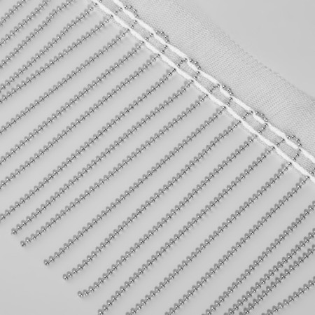 Metallized braid "fringe", 10 cm, 4.5 ± 0.5 m, white color-1