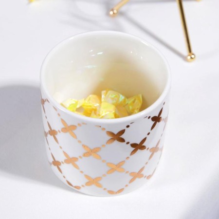 Ceramic “Clover” candy, 220 ml, 8.5 × 14 cm, white color-2