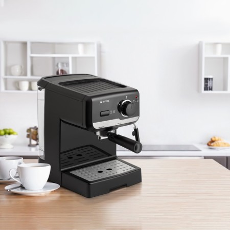 Coffee machine Vitek VT-1502 VK, Rozhkova, 1050 W, 1.25 l, black-4