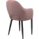 Metal frame chair Vener Metal/velor, black/pink 55x59x86 cm