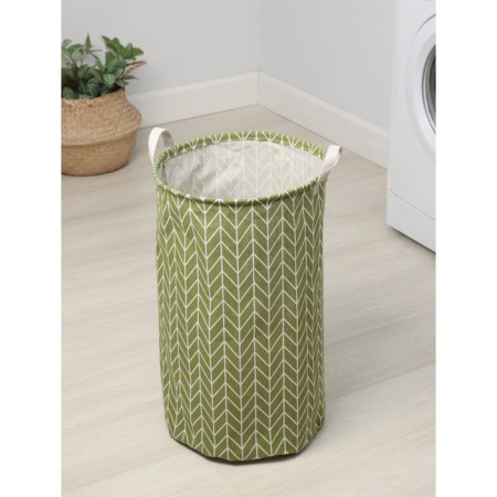 Basket Winness Textile shares "Zigzag", 35 × 35 × 60 cm, green color-2